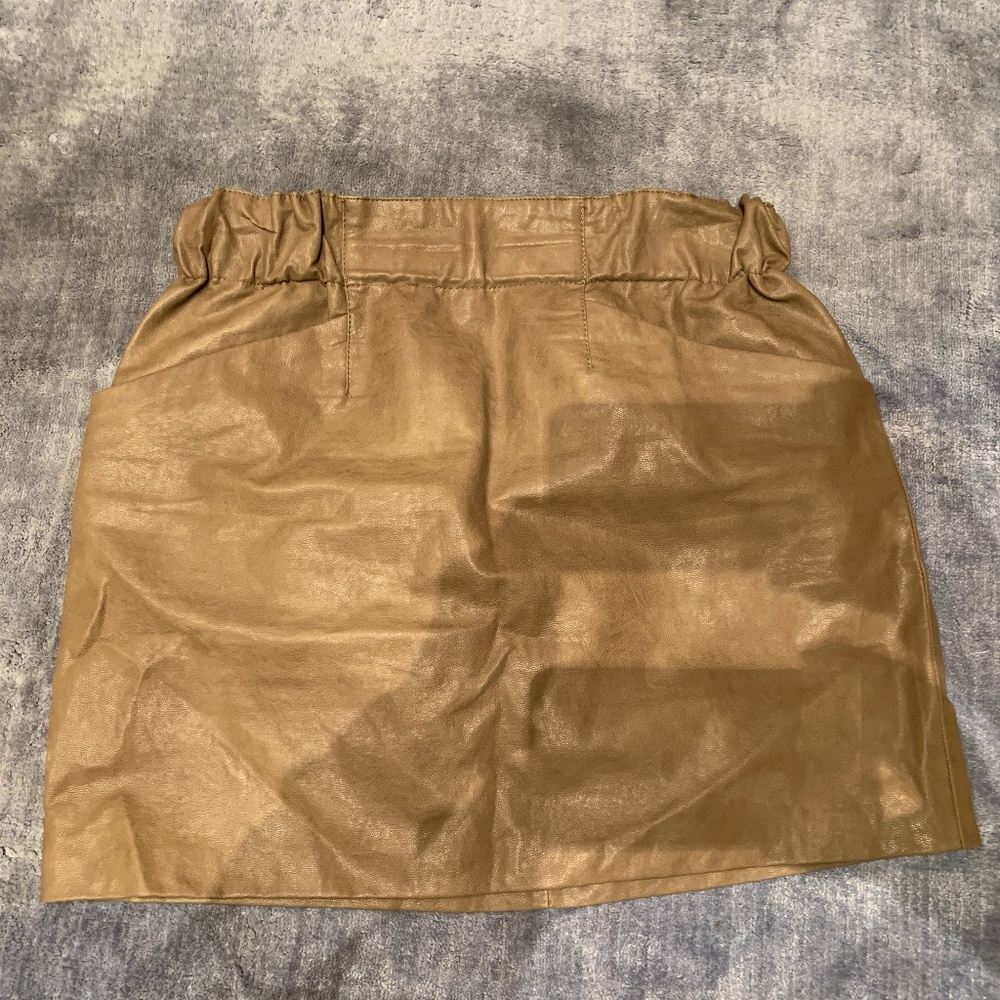 Faux Leather Skirt